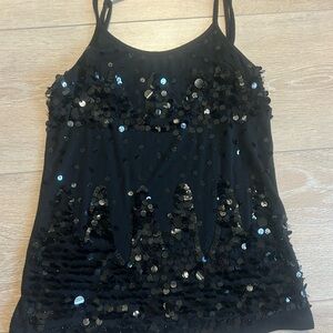 Sequins Black Cami